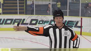 Referee calling penalty shot